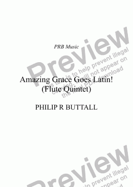 page one of Amazing Grace Goes Latin! (Flute Quintet)