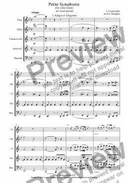 page one of Petite Symphonie 