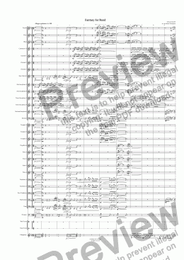 page one of Fantasy for Band by Steve Philipp, Arranged by Martin Tousignant