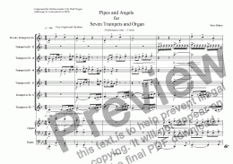 page one of Pipes and Angels for 7 Trumpets and Organ