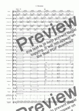 page one of Adventure from "Film Music Suite" (Wind Band Version)