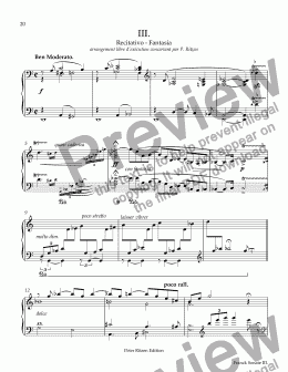page one of Franck Sonate 3.Recitativo - Fantasia Transcription