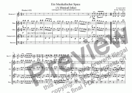 page one of Ein Musikalischer Spass (A Musical Joke) Movt 4: Presto