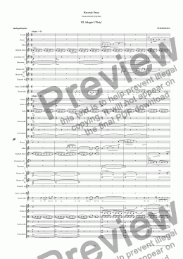 page one of Heavenly Peace Transcendental Symphony Part III. Adagio2 'Piety'