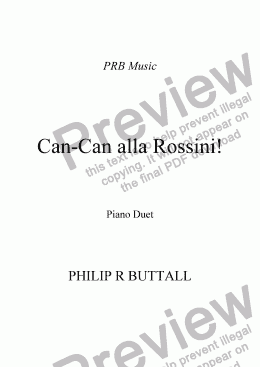 page one of Can-Can alla Rossini! (Piano Duet)