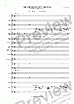 page one of Ballet: The Emperor’s New Clothes (Act 1 #1) The Little Boy