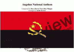 page one of Angolan National Anthem for Brass Quintet (World  National Anthem series)