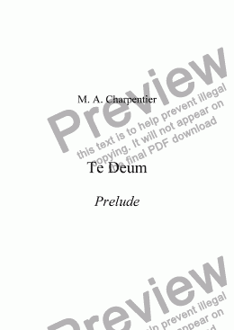 page one of Te Deum (Charpentier)