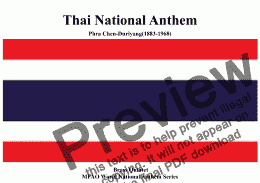 page one of Thai National Anthem for Brass Quintet (MFAO World National Anthem Series)