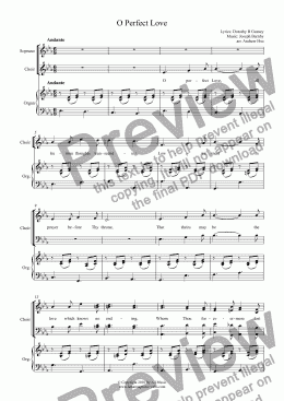 page one of O Perfect Love - Choir