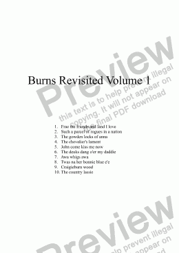 page one of Burns Revisited Volume 1