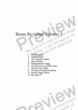 page one of Burns Revisited Volume 3
