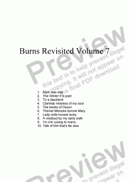 page one of Burns Revisited Volume 7