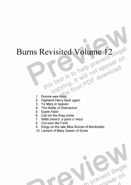 page one of Burns Revisited Volume 12