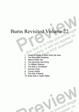 page one of Burns Revisited Volume 22