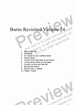 page one of Burns Revisited Volume 24