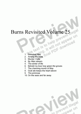 page one of Burns Revisited Volume 25
