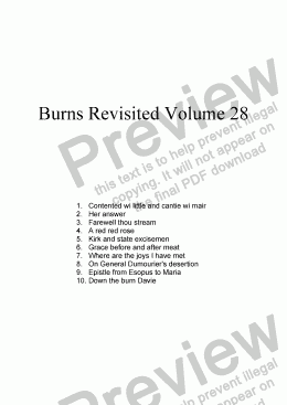 page one of Burns Revisited Volume 28