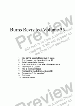 page one of Burns Revisited Volume 35