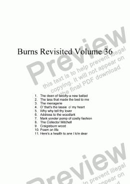 page one of Burns Revisited Volume 36