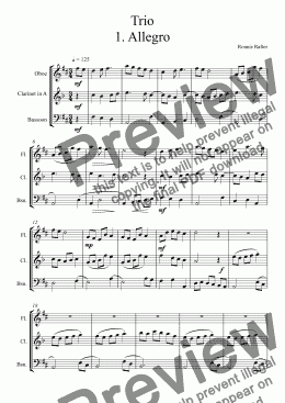 page one of Woodwind Trio 1. Allegro