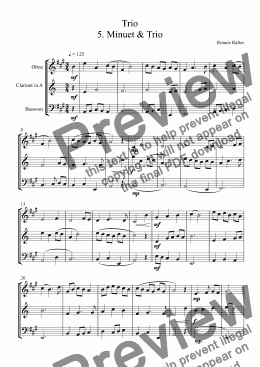 page one of Woodwind Trio 5. Minuet & Trio