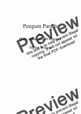 page one of Penguin Parade for Wind Trio