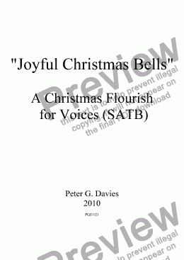 page one of Joyful Christmas Bells for SATB and Keyboard