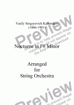 page one of Nocturne in F# Minor