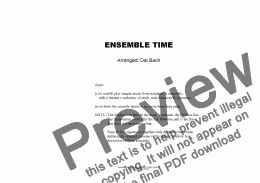page one of Ensemble Time