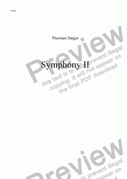 page one of Symphony II - Satz III