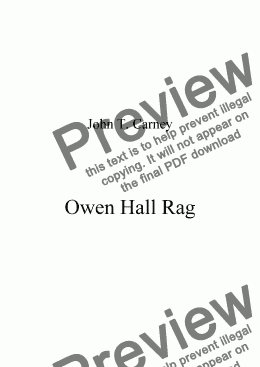 page one of Owen Hall Rag