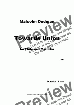 page one of Towards Union