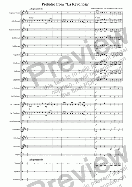 page one of BRASS BAND - Preludio from "La Revoltosa"
