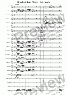 page one of BRASS BAND - El baile de Luis Alonso
