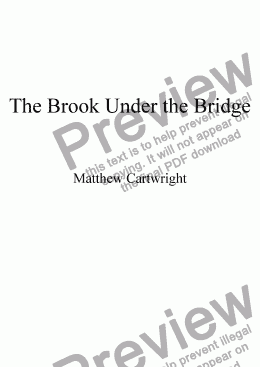 page one of The Brook under the Bridge