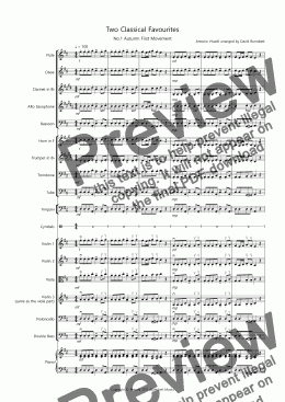 page one of 2 Classical Favourites for School Orchestra (volume one)