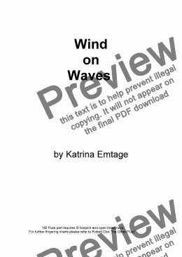 page one of Wind on Waves for flute and cello