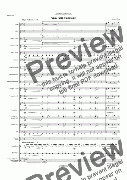 page one of Now and Farewell (Grade 3 Concert Band)