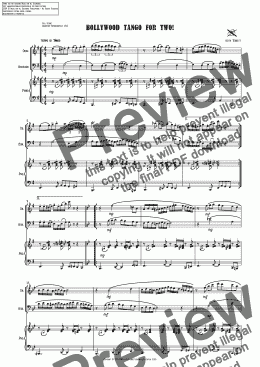 page one of Bollywood Tango for Oboe, Bassoon & Keyboard