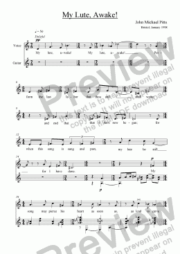 page one of My Lute, Awake! (tenor & guitar) [1998]