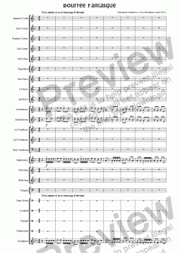 page one of BRASS BAND - Bourree Fantasque