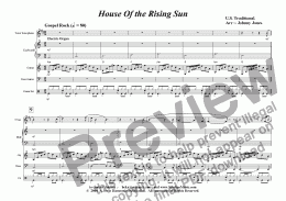 page one of House Of the Rising Sun  (Tenor Saxophone and Rhythm)