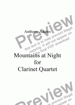 page one of Mountains at Night