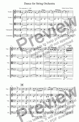 page one of  Dance for String Orchestra