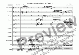 page one of Overture from the 'Christmas Oratorio' for Ten-piece Brass