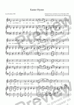 page one of Easter Hymn (Jesus Christ is risen today) - organ interludes