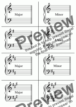 page one of Flash Cards: Key Signatures