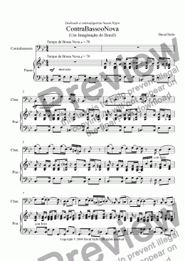 page one of ContraBassooNova for Contrabassoon and Piano