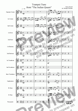 page one of Trumpet Tune from "The Indian Queen"